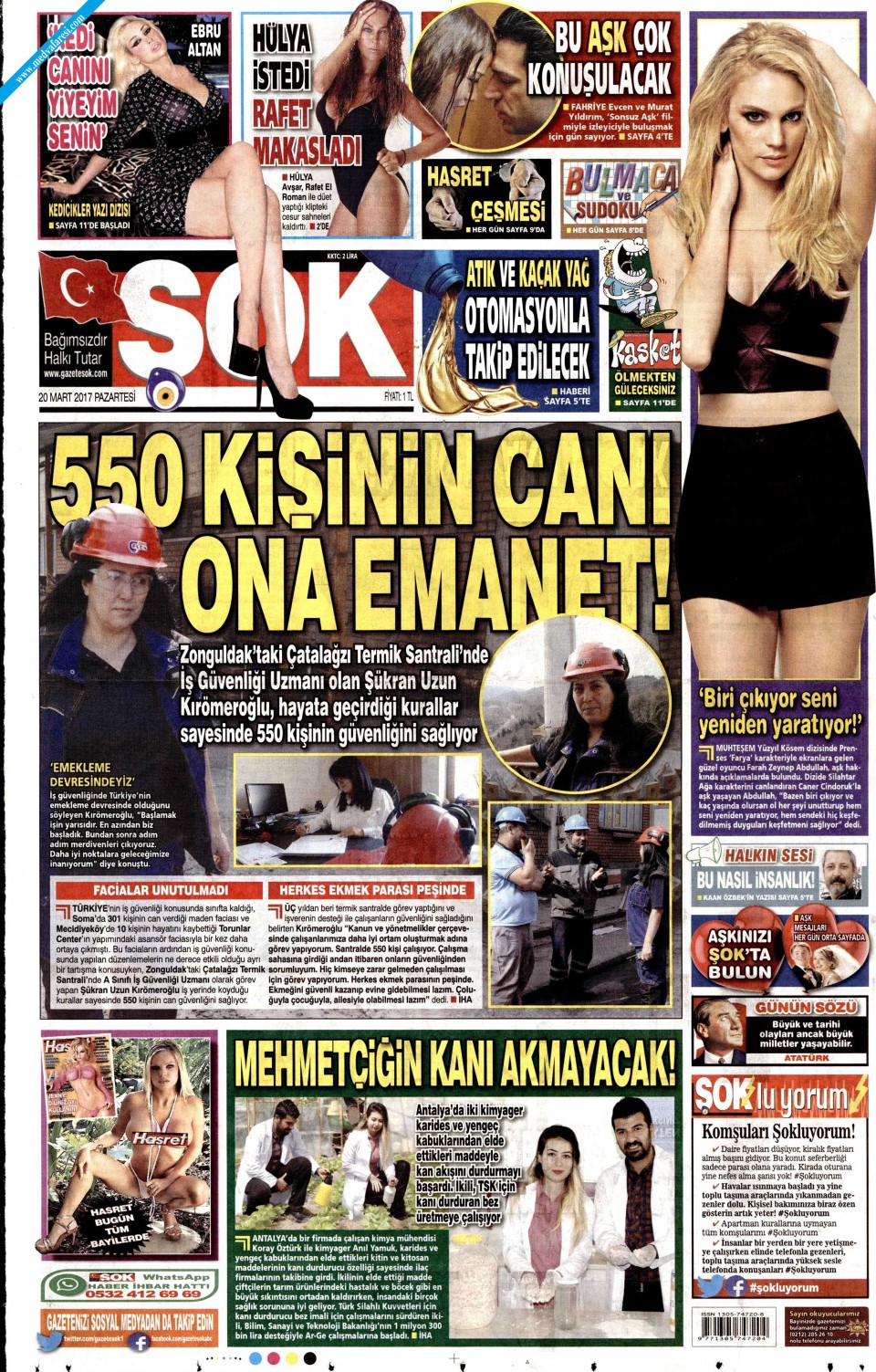 Şok Gazetesi - 29 Kasım 2015 Pazar - Medyafaresi.com